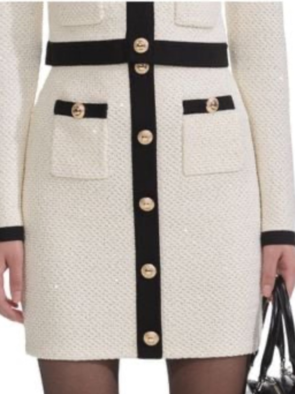 Self Portrait Cream Tweed Skirt/ Blazer Set - Picture 2 of 7
